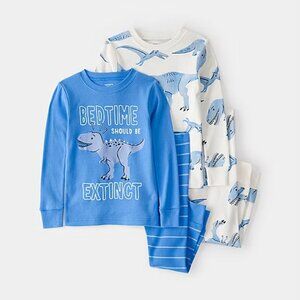 Carter's Toddler Boys Round Neck Long Sleeve 4-pc. Pajama Set - 4T